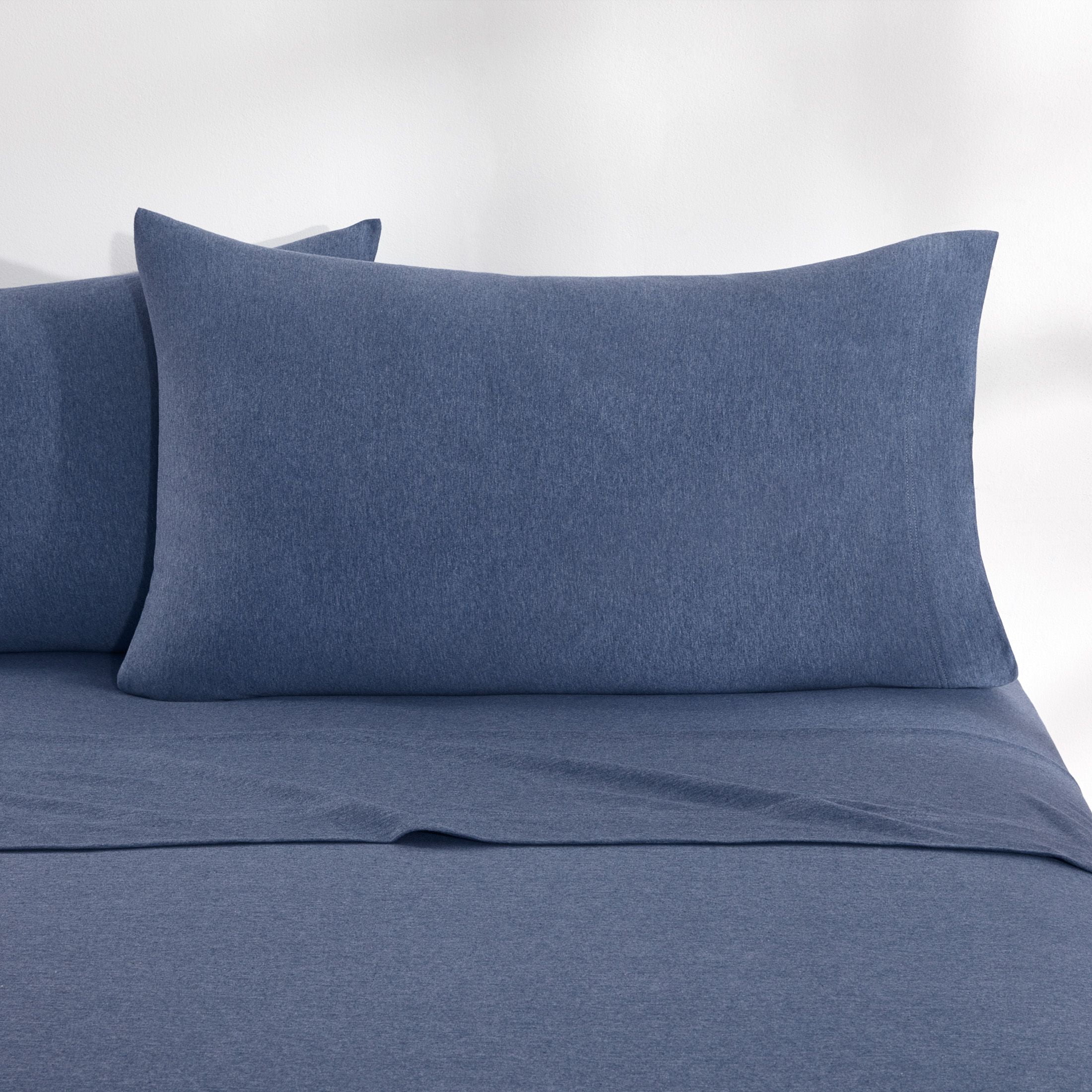 Gap Home Blue Solid Print Cotton Sheet Sets King (Count 4)