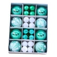thumbnail image 4 of Juego de 40 Adornos de Bolas de Navidad BLESIY colgantes reutilizables verde, 4 of 8