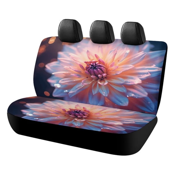Flower Car Rear Seat Cover, Suitable for Automobiles SUV、 General Motors Back Seat Protectors for Cars, Trucks