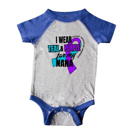 

Inktastic Suicide Prevention I Wear Teal and Purple for My Nana Gift Baby Boy or Baby Girl Bodysuit