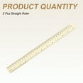 thumbnail image 3 of Uxcell 2pcs Straight Ruler 11.81" Metric SAE Aluminum Rulers with Hole White, 3 of 7
