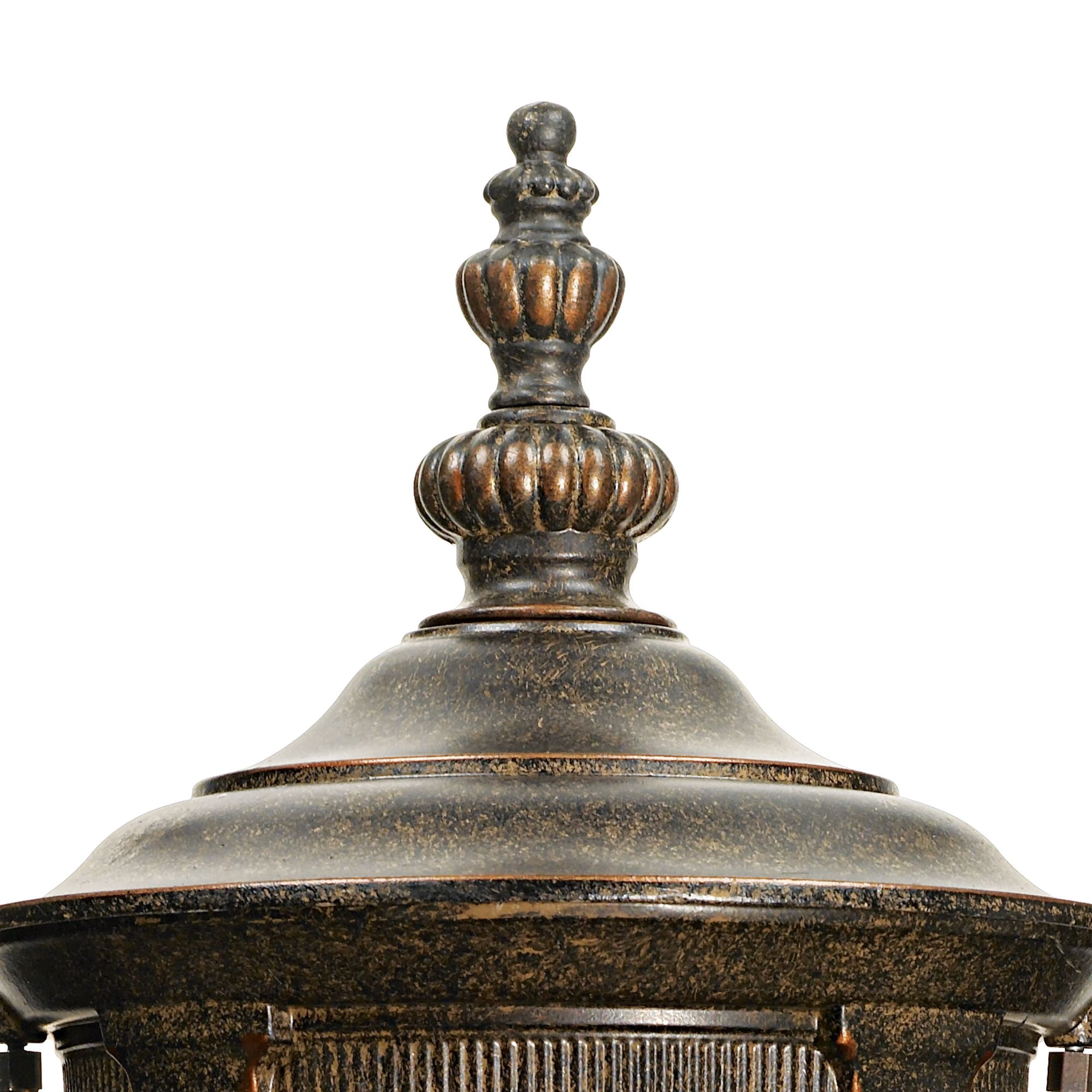 John Timberland Bellagio Vintage Rustic Outdoor Wall Light Fixture Veranda Bronze Upbridge 16 1/2" Champagne Glass for Post Exterior Barn Deck House