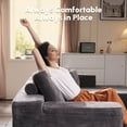 thumbnail image 5 of Vcatnet 106'' Modular Sectional Sofa Couch Corduroy L Shaped Modern Minimalist Couches for Living Room, Gray, 5 of 10