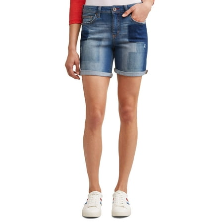 - Alex Relaxed Vintage Patchwork Denim Short Women's