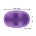 thumbnail image 2 of Soft Bristle Brush Silicone Rubber Pet Grooming Brush Dog Bath Brush Scrubber Comforting Green 1 Pack, 2 of 5
