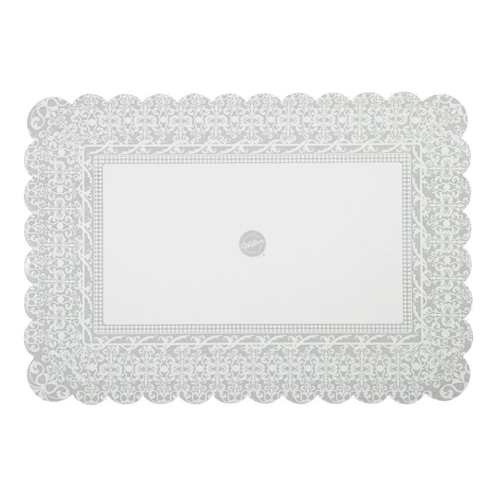 Wilton Show 'N' Serve Cake Boards, Set of 6 Patterned Rectangle Cake Boards for 12 x 18Inch