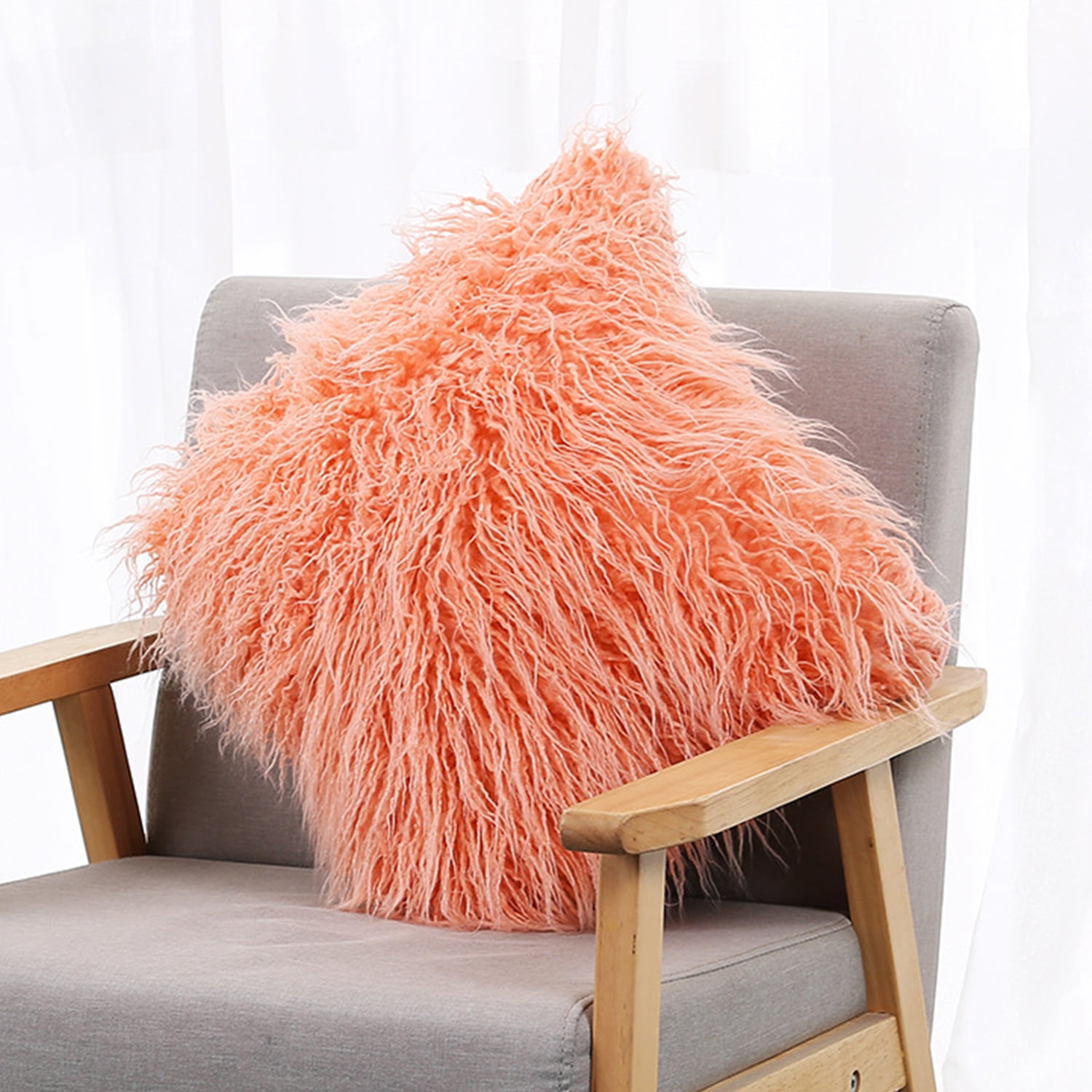 Faux Fur Pillow Case Soft Long Cushion Cover Fluffy Pillowcase With