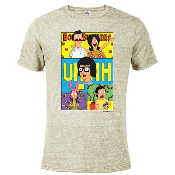 The Bob’s Burgers Movie Bob Linda Tina Louise Gene Uhhh - Short Sleeve Blended T-Shirt for Adults - Customized-Putty Snow Heather