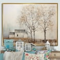 thumbnail image 1 of Designart Large Tree Gold framed wall art, Rustic Farmhouse Tree Scenery , Trees framed wall art decor, Brown Gold framed wall art, 20x12 inches Gold Frame, 1 of 5