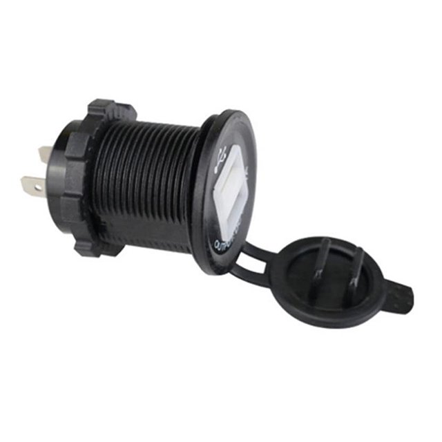 Universal Fast DC Adaptador De Coche Con Fuente De Alimentación Para Motocicleta Led Hugo 2 puertos USB Adaptador de corriente de coche