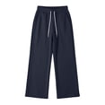 thumbnail image 3 of jiaxiM Boys Wide Leg Sweatpants 4-14Y Open Bottom Baggy Sweat Pants Elastic Drawstring Waist Casual Wear Pants with Pockets, School, Playtime, Travel, Outdoor, 3 of 8