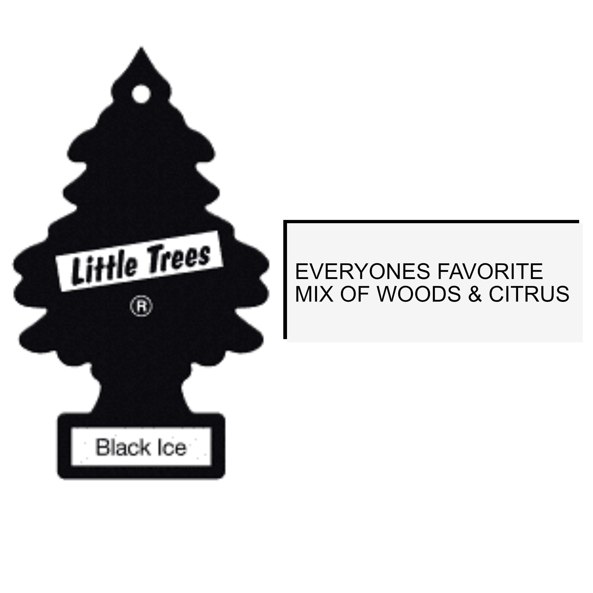 Pack of 24 Little Trees Car Air Fresheners, 12 Black Ice and 12 New Car Scent Hanging Automative Fragrances