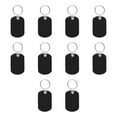 thumbnail image 1 of Tag Soft Plastic Keychains - 10 pack - Small Key Tag Chain For Staying Organized - Rubber Key Ring Keychain – Black, 1 of 5