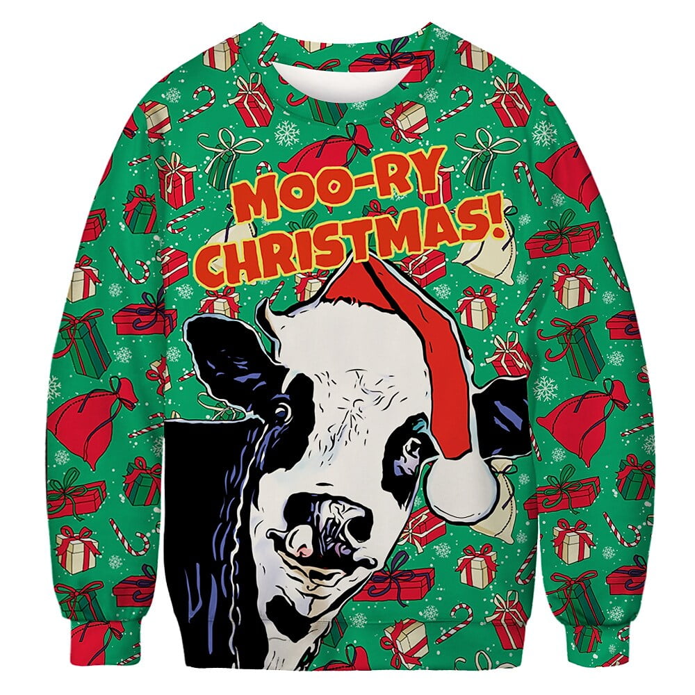 FREE shipping Mooey Christmas Cow Sweater, Unisex tee, hoodie