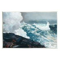 Stupell Industries Ocean Waves & Cliffs Landscape Painting Unframed Art Print Wall Art, 15 x 10