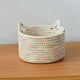 thumbnail image 2 of Cesta Tejida Pequeña, Cesta de Almacenamiento Colorida, Cesta de Almacenamiento de Escritorio, Cesta de Almacenamiento de Cuerda de Algodón Tejida A Mano A, 2 of 5