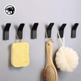 thumbnail image 1 of Ganchos Adhesivos Negros - Colgador De Toallas Gancho para Toallas De Baño De Acero Inoxidable, 6 Paquetes De Ganchos para Perchero Montados En La Pared,Black, 1 of 5