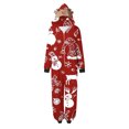 thumbnail image 2 of Odeerbi Christmas Onesie Pajamas for Family Holiday Sleep Jumpsuit Long Sleeve Family Christmas Pajamas Matching Sets Mom Printed Loungewear Jumpsuit Sleepwear Xmas PJs Set Red, 2 of 7