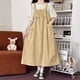 thumbnail image 4 of Vestido lindo con falda de tirantes de largo medio y bolsillo de diseño y camisa de manga abullonada de estilo japonés, 4 of 5