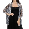 thumbnail image 2 of HNMKIU Wraps Women Sequins Moon Scarves Evening Dress Shawls Elegant Glitter Wrap Stole Accessory for Party Wedding Grey,One Size, 2 of 9