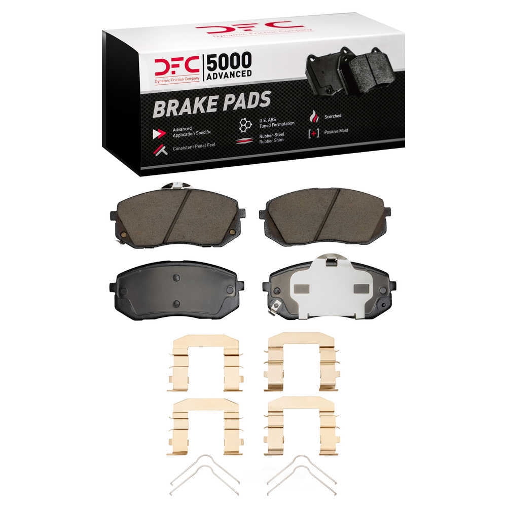 Dynamic Friction Company 1551-1295-02 DFC 5000 Advanced Brake Pads - Ceramic and Hardware Kit - OE