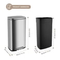 thumbnail image 2 of TiaGOC Trash Can, Stainless Steel Garbage Can with Silent Lid, Durable Pedal & Inner Bucket, Pedal Garbage Bin for Kitchen Inside Outside (30L, Silver), 2 of 7