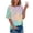 Green, variant on Staron Women Gradient Tie Dye Tshirt Round Neck Short Sleeve Casual Comfy Fashion Loose Vacation Beach Blouse Tops, Purple S
