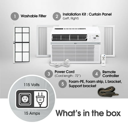 LG - 10,000 BTU Smart Window Air Conditioner - White