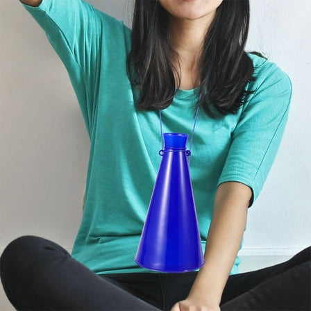 SOPOTUTU 2Pcs Blue Plastic Trumpet Shape Cheer Megaphone For Kids Sporting Events And Parties