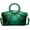 Green, variant on Crocodile Pattern Handbag for Women Leather Ring Top Handle Satchel Style Shoulder Bag Fashion Purse Embossed Tote