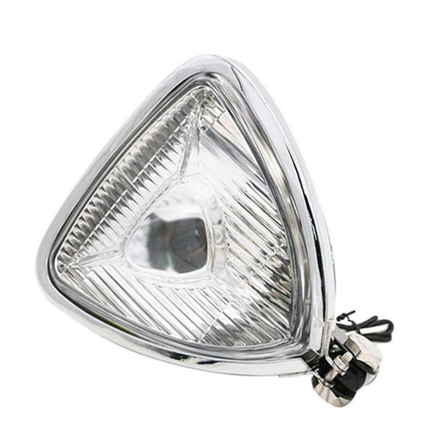 S SERENABLE Triangle Headlight Light 12V 55W for Motorcycle Chopper Bobber Type 5