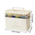 thumbnail image 3 of Portable Two Tier Multipurpose Storage Organizer Container With Handle For Home Travel And Emergency Preparedness Kit, 3 of 6
