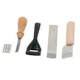 thumbnail image 2 of Leather Working Tool, Small Portable Curved Handle Metal Leather Skiver Set Incisive With 3 Blades For Home, 2 of 8