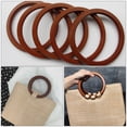thumbnail image 4 of KAKOWELY Wooden Ring for DIY Handbag Handles Craft Projects with Smooth Surface Coffee Color 2 Pieces,5.12"X5.12"X0.39", 4 of 4