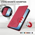 thumbnail image 5 of For Google Pixel 10 / Pixel 10 Pro 6.3" 【RFID Blocking 】Protective Purse Case Double Butterfly Strong Magnetic Attachment/Closure, Card Slots/Pocket, PU Leather Flip Wallet Case,Red, 5 of 7