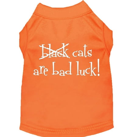 Pet Dog Cat Shirt Screen Printed, "Black Cats Are Bad Luck"