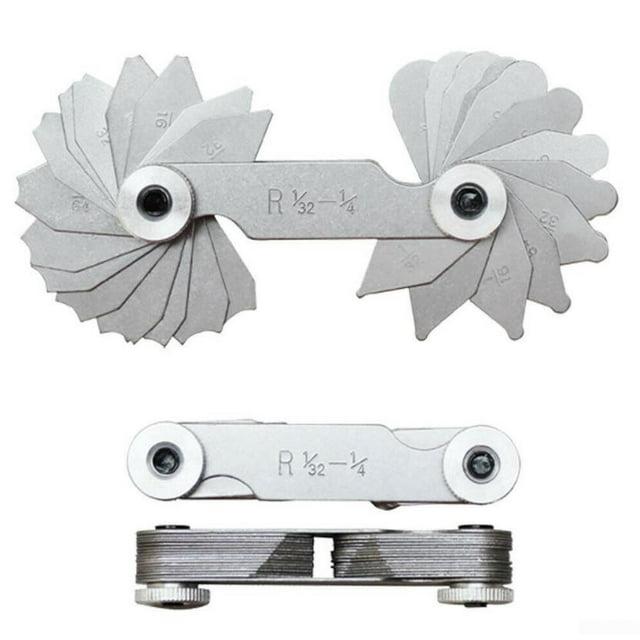 30 PC Radius Gage Gauge Set 1/32 Inch To 1/4 Inch By 64ths