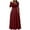 Wine Dress for Women, variant on HAPIMO Women's Maxi A Line Dress Solid Autumn Dresses Empire Waist Elegant Holiday Boho Long Sleeve Round Neck Vintage Green L