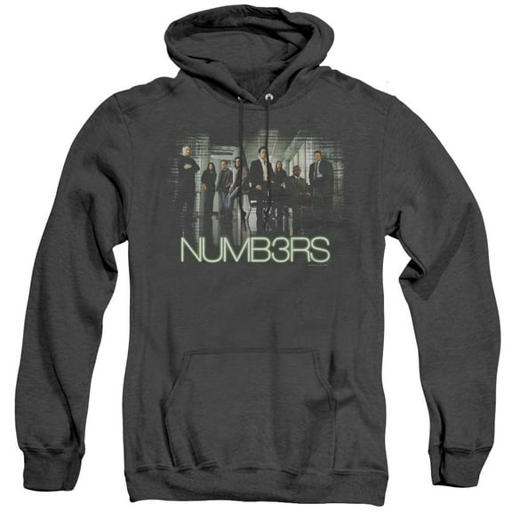 Numb3Rs Numbers Cast Adult Heather Hoodie Sweatshirt Black