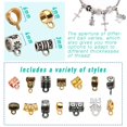 thumbnail image 2 of Perlas espaciadoras de metal, 140 unidades, plateadas y doradas, 2 of 6