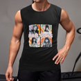 thumbnail image 2 of Mom Vibes Men'S Muscle T-Shirt, Sleeveless, Muscle Tank Tee Top S, 2 of 7