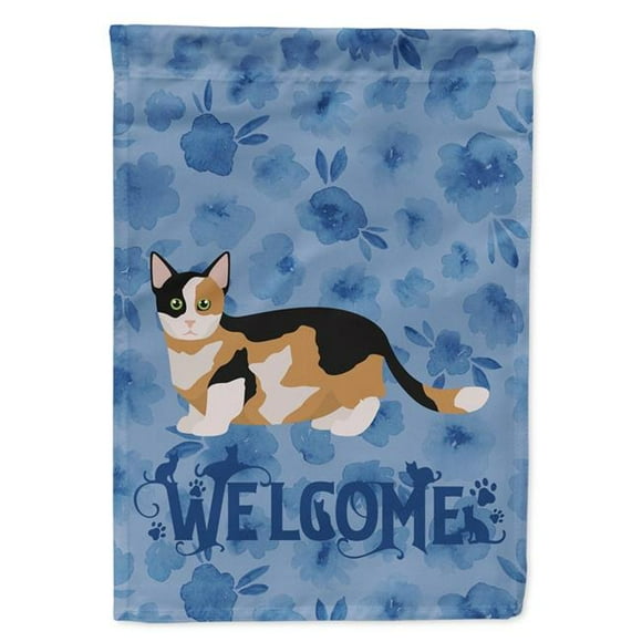 Carolines Treasures CK4922CHF 28 x 0.01 x 40 in. Munchkin Cat Welcome Flag Canvas House Size