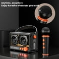 thumbnail image 4 of Qocolhg Haut-Parleur Bluetooth avec Microphone, Machine de Karaoké avec Lumière de Musique Cool, Multiples Modes de Lecture, Longue Autonomie, 1 Micro Sans Fil, Doubles Haut-Parleurs 5 W pour Adultes Enfants Fête d'Anniversaire, Noir, 4 of 8