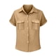 thumbnail image 4 of Craaazy Ladies Oversized Short Sleeve Tunic Tops, Lightweight Cotton Shirt, Turndown Collar Button Up Blouse with Chest Pockets for Everyday Outfits Gifts, 4 of 6