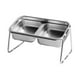 thumbnail image 2 of Comedero elevado para gatos con soporte, de acero inoxidable, inclinado, para mascotas, para gatos de interior y cachorros., 2 of 8