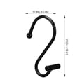 thumbnail image 2 of IFANLANDOR Crochets pour Rideaux 12 Pcs Fer Noir pour Cuisine et Garde-Robe, 2 of 7