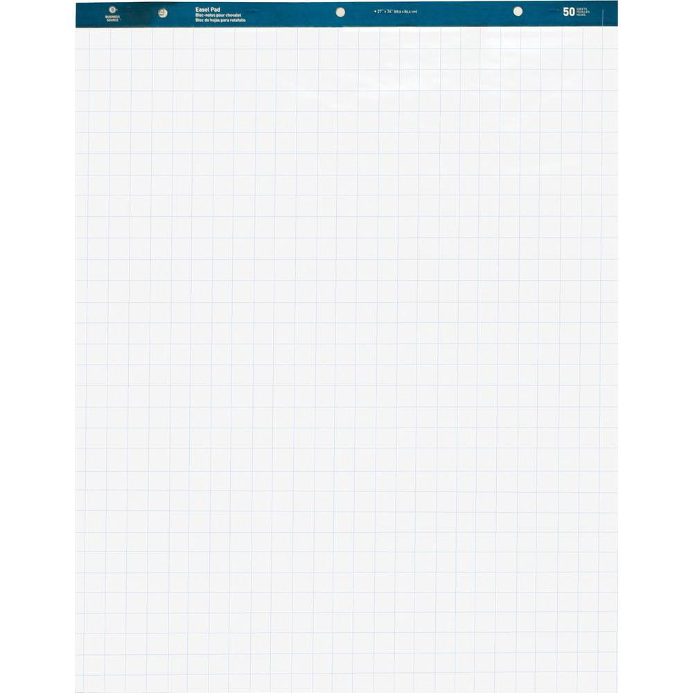 Business Source Quad Easel Pad - 50 Sheets - 15 lb Basis Weight - 27 Business Source Quad Easel Pad - 50 Sheets - 15 lb Basis Weight - 27