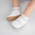 thumbnail image 4 of Splozh Baby Girl Tennis Shoes Baby Solid Color Shoes for Boys Girls Casual Shoes Non Slip Soft Sole Comfortable Baby Shoes White,US 4.5, 4 of 6