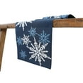 thumbnail image 5 of Magical Snowflakes Christmas Table Runner 16"x36", Red Dark Blue 15"x70", 5 of 5