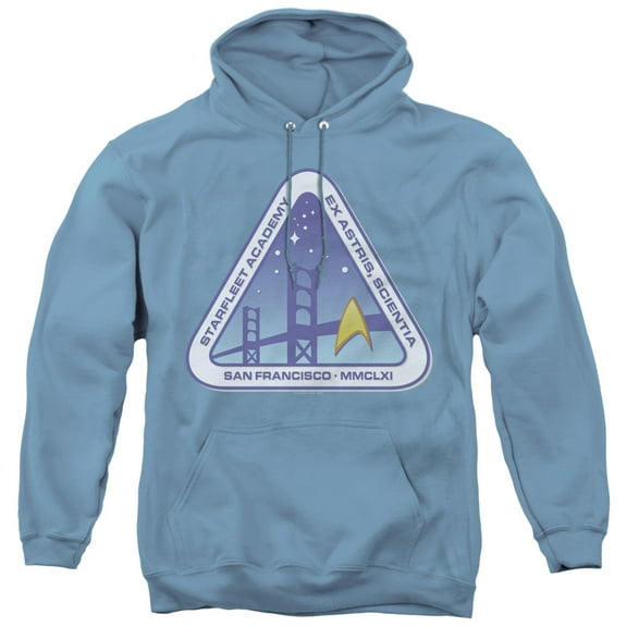 Star Trek Color Logo Adult Pullover Hoodie Sweatshirt Carolina Blue